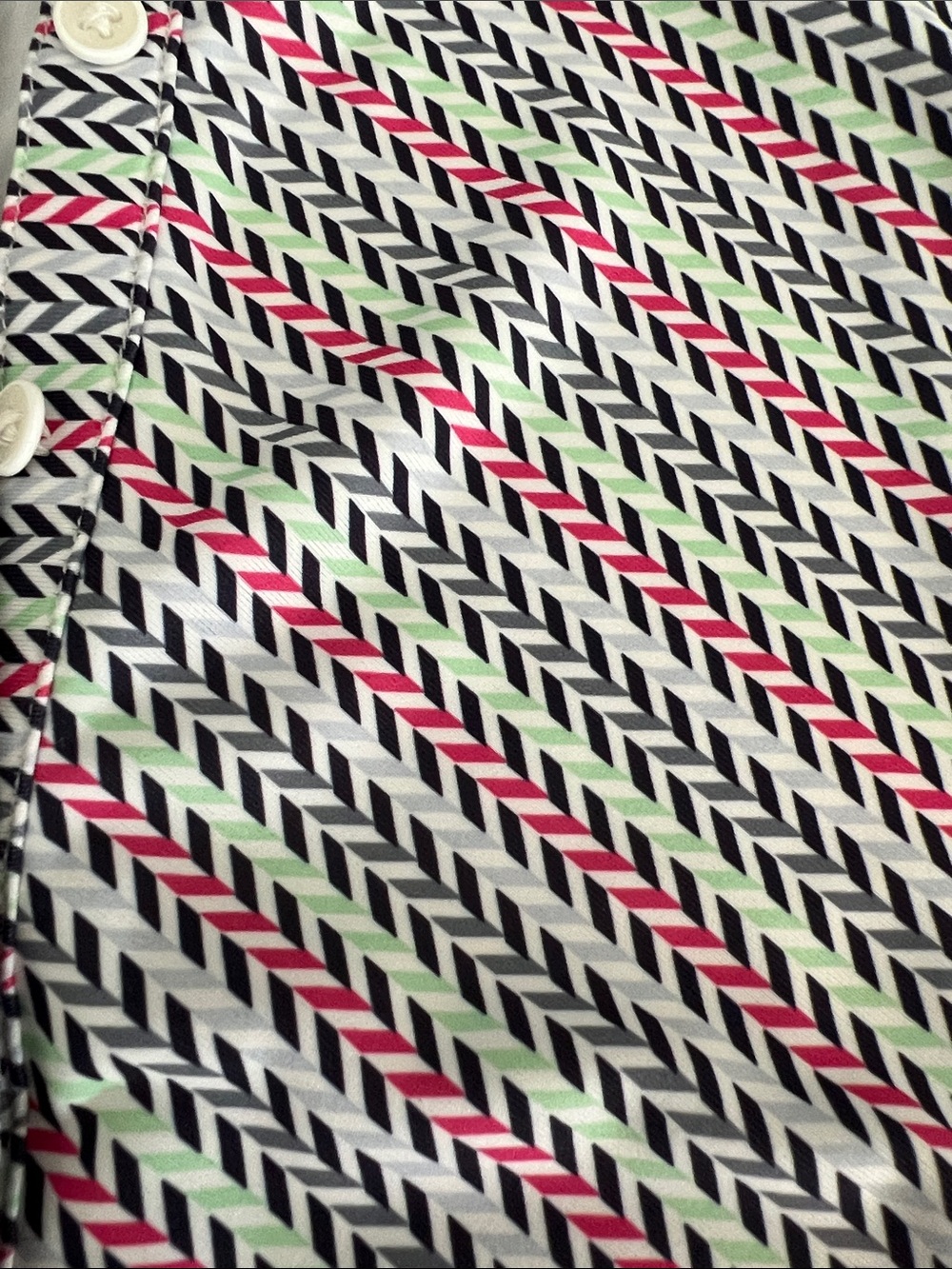 Fairway & Greene Sleeveless Chevron Midi Dress in Pink, Navy & White - Picture 8 of 10